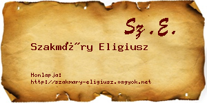 Szakmáry Eligiusz névjegykártya